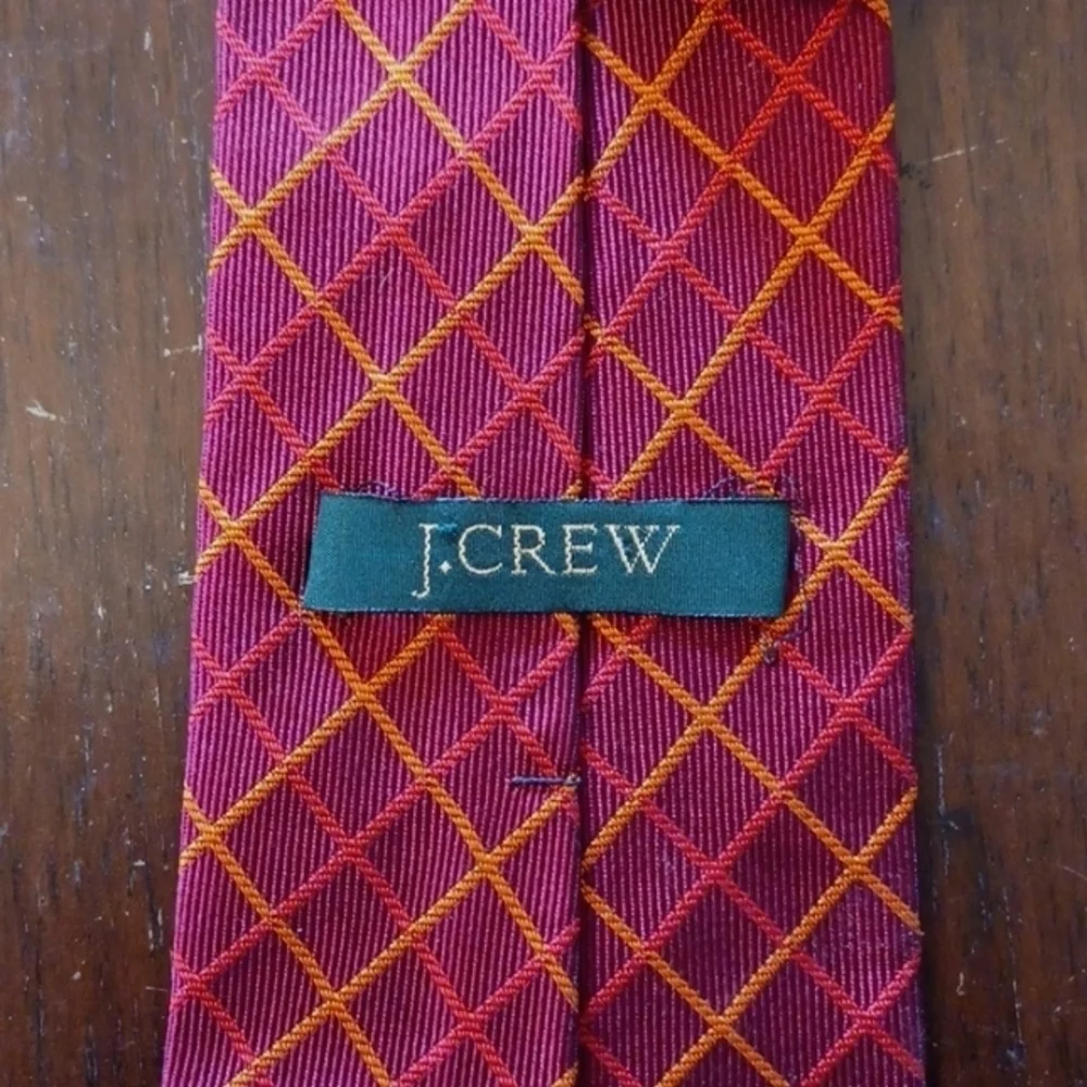 J.CREW Burgundy & Gold Necktie
